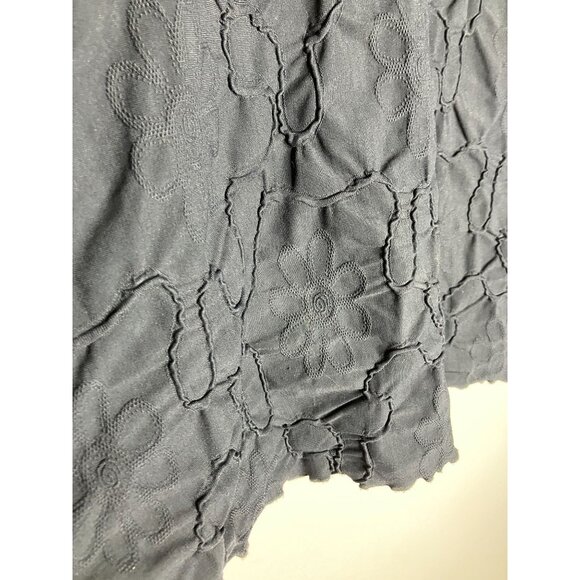 Haystacks Black Floral Embroidered Skirt Women's Large Whimsigoth Witchy Y2K - Picture 4 of 10